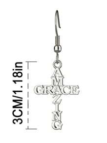 A Pair Of Customized Name Letter Cross Earrings, Customized According To Your Preferences, No Collision, Women's Gift - Multicolor - View 3