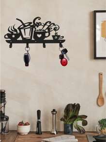 1pc Iron Artistic Black Metal Coffee Mug Holder Hook, High-Quality Cup Rack, Suitable For Living Room, Bedroom, Can Be Used As Personalized Gift To Bring A Relaxing Afternoon Tea Vibe