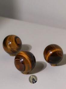 Boule de cristal naturelle en œil de tigre, Décoration Feng Shui de protection de carrière et de courage, Ornement de pierre d'œil de tigre pour la maison