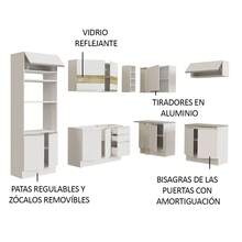 Cocina Integral Completa Modular Madesa Glamy 419cm 01 Blanco - Blanco - Ver 4