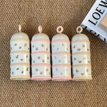 1pc Portable Milk Powder Dispenser Box, Airtight Moisture-Proof Cartoon Baby Food Storage Container - Multicolor - View 3
