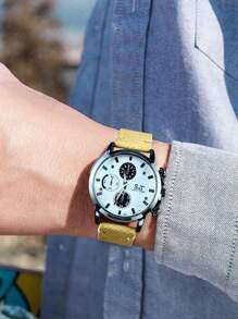 男女通用成人时尚石英表，适合商务休闲，高美感表盘设计，适合考试