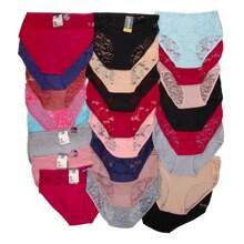 Lot Of 12 Pieces Of Sexy And Comfortable Cotton Panties For Women In Wholesale Quality - 彩色 - 查看 2