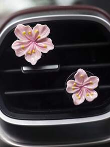 2pcs Beautiful Peach Blossom Car Air Conditioning Vent Decoration