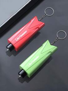 1PC Safety Hammer Car Window Breaker Seat Belt Cutter Two-In-One Window Breaker Car Life-Saving Broken Glass Escape Device Car Multi-Function Emergency Device Tool With For Land And Underwater Lightweight Car Keychain Bag Charms Essential Keychain For Outdoor Workers - Multicolor - View 3