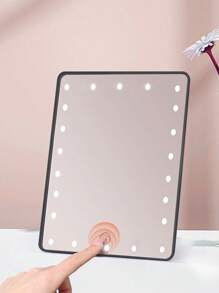1 Piece Of 22LED Square Makeup Mirror Light, White/Black/Pink Three Color Options, White 22LED, Powered By 4 * AA Batteries, Suitable For Makeup Fill Light, Portable Dormitory Bedroom Desktop Vanity Mirror With Light (Battery Not Included)