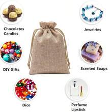 20 PIEZAS, 2 Tamaños Pequeños, 20 Colores, Bolsas de Regalo de Yute y Arpillera, Bolsas de Almacenamiento Reutilizables Bolsas para Joyas, Cosméticos y Manualidades con Cordones para Fiestas, Bodas, Navidad, Envasado de Lino