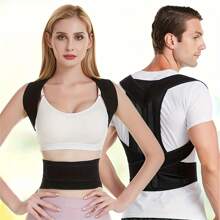 Corrector de postura para hombres y mujeres - Soporte de espalda para apoyo lumbar y postura erguida - Enderezador de espalda transpirable, corrector de postura para cuello, espalda y hombros - Multicolor - Ver 2