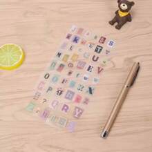 6 件装饰日记贴纸、相册手工贴纸、DIY 装饰贴纸（带英文字母和数字）、学校用品、返校 - 彩色 - 查看 2