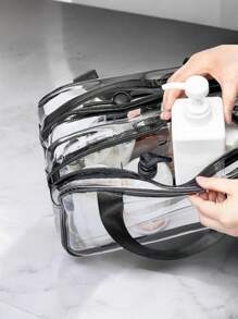 Bolsa Organizadora Transparente De Gran Capacidad Para Húmedo Y Seco