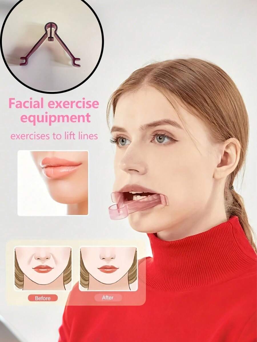 无需电池的V型瘦脸器 - 双效面部按摩器，男女通用V型脸按摩美容工具，无需电池，无香型，紧致肌肤，减少面部肌肉松弛，美容，护肤，水疗，自我护理，护肤工具，面部护理，美容师用品，按摩，面部按摩工具，面部滚轮 - 彩色 - 查看 1