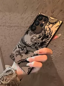 Drachen Totem stilvolle Illustration Schutzhülle für Handy, kreatives Geschenk für Kinder, kompatibel mit iPhone 7/8/X/XS/XR/11/12/13/14/15/16 Pro Max sowie Galaxy A33(5G)/A32(4G)/A52(5G 4G)/S20FE/S21FE/A14(4G 5G)/S23/S23 PLUS/S23 ULTRA/S23 FE/A55 5G/S24/S24 PLUS/S24 ULTRA/A05/A05s/A15(4G 5G) - modisches & robustes Design wasserdicht stoßfest kratzfest