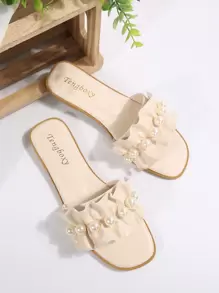 New Fashion Flat Sandals For Women - Beige - View 2