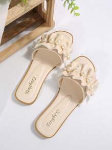 New Fashion Flat Sandals For Women - Beige - View 1