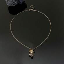 1 件流行欧美风格项链，嘻哈迷你枪，蛇，狼头，骷髅设计，水钻锆石，机枪吊坠，男士珠宝礼物 - 彩色 - 查看 4