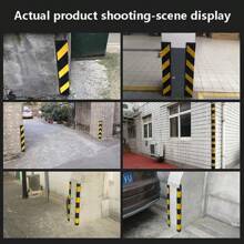 2PCS Rubber Garage Wall Protector Corner Guard,  Reflective Traffic Warning Strip, Garages Corner Edge, For Parking Aid - Black - View 7