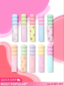 Colorgram Fruity Glass Tint 2.8g,Korean Long Lasting & Waterproof Lip Stain, Glossy Dewy Lip Gloss With Apricot Coral Shade,Buildable, Blendable, Moisturizing - dou+10 Hoa hồng - Xem 1