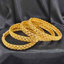 1pc Elegant Style Fashion Open Bangle Bracelet, Luxury Bride Jewelry, Southeastern Asian Gift