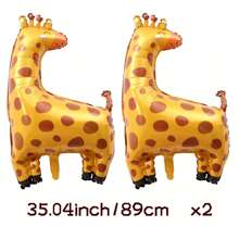 6pcs/2pcs Animal Foil Balloon Set - Large Animal Zoo Shape Balloon, Suitable For Birthday, Christmas, New Year Party, Ball Decoration, Multi Pack Aluminum Foil Balloon, Animal Theme Party Decor