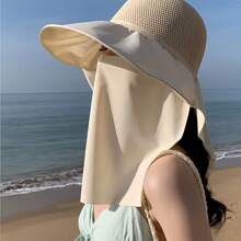 1 件防紫外线太阳帽，适合钓鱼、远足、徒步旅行、旅行、露营、度假 - 遮挡阳光、遮盖脸部和颈部 - 彩色 - 查看 8