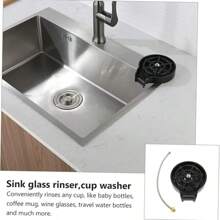 水槽自动洗杯器高压冲洗器不锈钢冲洗瓶不锈钢马克杯 - 彩色 - 查看 10