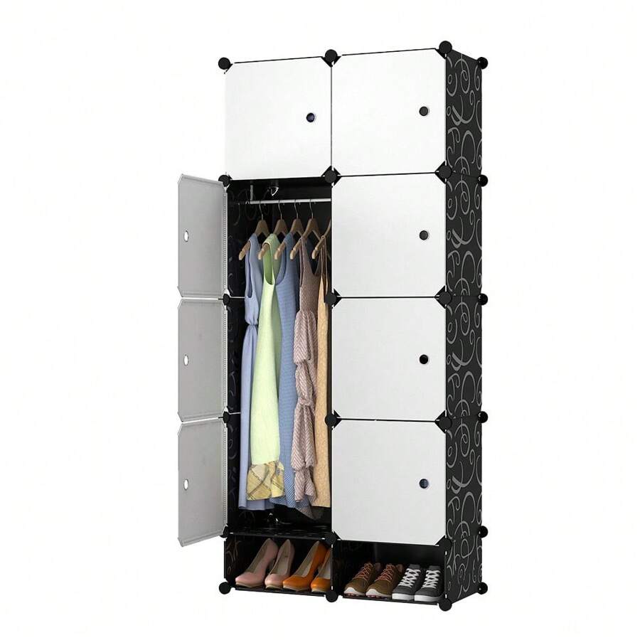 Closet Armable Ropero Zapatero Recamara Organización Rack Moderno Asthetic - Blanco - Ver 1