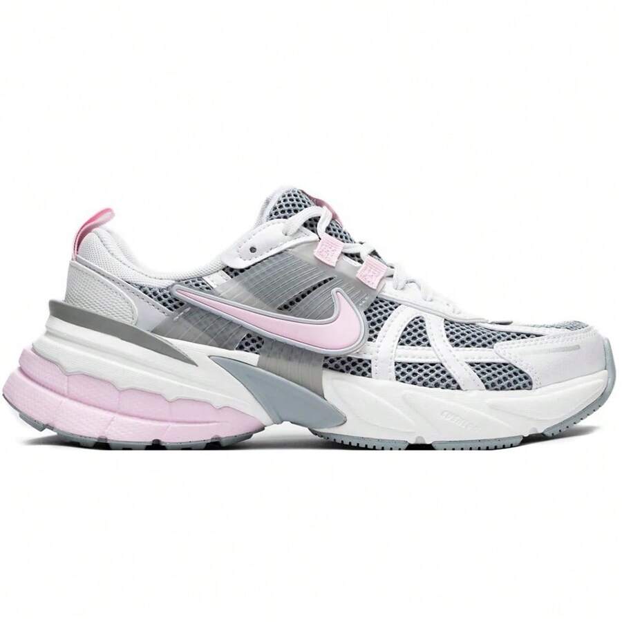Women's Nike V2K Run Light Pumice/Pink Foam (HQ4046 001) - White - View 1
