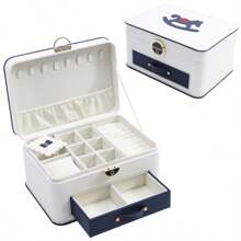 优质皮革卡通动物设计儿童珠宝盒，圆角安全防震发饰收纳盒旅行收纳盒 - 圖案款 - 查看 11