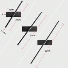 Ce luminaire mural moderne à commande tactile peut pivoter à 330°, utilise une conception LED rechargeable et est fabriqué en aluminium noir avec des options de diamètre de 30/60/80 cm. Il prend en charge la variation d'intensité et convient aux salons, chambres à coucher, tables de chevet, couloirs, salles à manger, cuisines et autres espaces, en en faisant un choix idéal pour créer une décoration de maison de luxe. - Noir de haute qualité - Voir 8