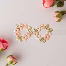 1 pieza Molde de arcilla con forma de guirnalda floral, suministros de artesanía decorativa para hacer joyería DIY como colgantes y aretes, regalo