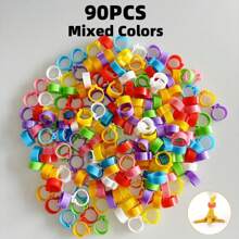 30/90/150 pezzi Anelli colorati per zampe di pollo, fasce in plastica per zampe di pollame, fibbie per zampe di polli, anatre, oche, tacchini - senza batteria necessaria, etichette di identificazione facili da usare