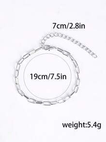 6pcs/1pc Elegant Fashion Copper Heart & Cubic Zirconia Star Charm Bracelets Set, Suitable For Daily Wear & Gifts