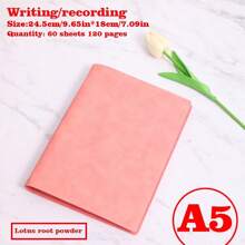 1/2/3 Libros, Cuaderno con tapa blanda desmontable, 60 hojas 120 páginas, estilo minimalista; Material suave, encuadernación espiral para reemplazo fácil, papel amigable con los ojos para escritura a doble cara, adecuado para oficina/escuela/vida diaria/cuaderno/bloc de dibujo, disponible en dos tipos de páginas, rayadas y en blanco.
