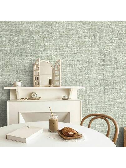 Roll Verlichting Grijs Linen Wallpaper Home Self Adhesive Peel Stick Wand Paper Bedroom Dinning Room Kitchen Cabinets Stickers Thicken Mildew Proof Removable Contact Countertops Furniture Renovation Art Living ations Office Items Bathroom ation Stuff Ho Wallpapers view 4