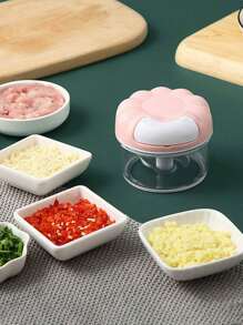 1pc Manual Garlic Press, Garlic Mincer, Garlic Crusher, Small Cooking Machine, Catering Grinder, Handheld Garlic Grater, Onion Chopper, Vegetable Cutter, Food Processor Accessory, Vegetable Slicer, Whisk, Mini Meat Grinder, Easy To Clean Multi-Functional Kitchen Tool, Plastic Material