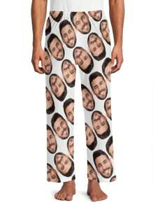Spring Men Custom Printed Sleepwear Pants, Casual Comfortable Lounge Trousers - Multicolor - View 2