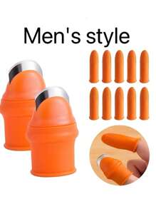 12 paquetes Juego de cuchillos de silicona estilo hombre, herramientas ligeras de cuchillo de agarre de goma con cubiertas a prueba de cortes, lavar a mano, sin alcohol para jardín, recolección de frutas y poda de plantas