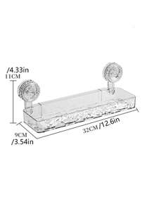1 件免钻壁挂式波浪纹吸盘收纳架，方形和三角形可移动收纳架，适合返校季