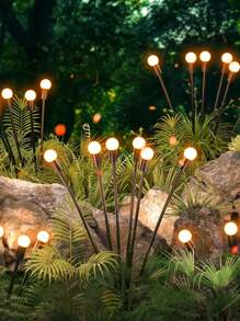 1/2 paquetes de luces solares para jardín, luces solares exteriores de 6/8/10 LED, luces decorativas exteriores, luces solares oscilantes, luces de luciérnagas para patio, camino y decoración exterior, luces solares oscilantes de bombilla grande