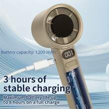 M11 Mini Small Fan 120-Speed High-Speed Handheld Infinitely Variable Small Fan Usb Turbine Handheld Violent Fan - Multicolor - View 8