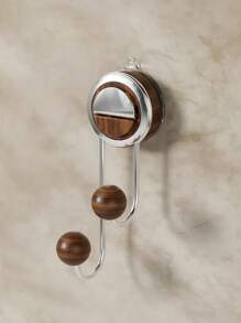 1/2pcs Suction Cup Hook, Wall Installation Without Punching, Metal Material, Strong Load-Bearing, Invisible Design, Easy To Install, Modern Style, Suitable For Bathroom, Home Decoration, Practical Hook Home Bathroom Decor Bathroom Organizer Summer