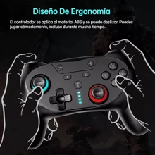 Controlador de interruptor, controlador inalámbrico Pro para Switch/Switch Lite/Switch OLED/Android/iOS/PC, Switch Remote Gamepad con joystick, vibración turbo ajustable, ergonómico antideslizante,1000 mAh Batería - Negro - Ver 6