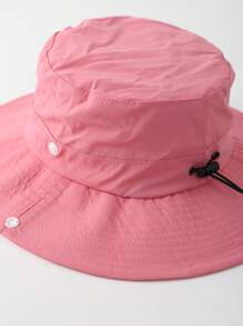 1pc Girls Breathable Bucket Hat With Bow, Cute Hiking Sun Hat, Lightweight Quick Dry Sun Protection Cap