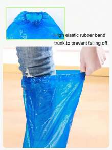 5 Pairs Of Disposable Shoe Covers, Thickened Long-Tube Waterproof Shoe Covers, Which Are Very Suitable For Outdoors, Cycling, Sports Waterproof And Rainy Day Shoe Covers, Travel Essentials