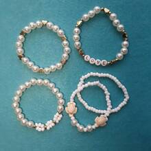 1000pcs Ocean Theme Bracelet Making Kit Set, Includes Shells, Turtles, Letters, Heart Shaped Beads For DIY Bracelets, Jewelry, Keychains, Accessories, Fashion Gifts - Multicolor - View 6