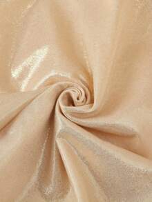 French Fashionable Elegant Mermaid Bride Wedding Season Shiny Letter Print Short Sleeve T-Shirt - Gold - View 3