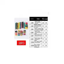 560 Stücke Schrumpfschlauch 2:1, Eventronic Elektrische Kabel Sortiment Elektrische Isolationsschrumpfschlauch Satz mit Box (5 Farben/12 Größen), Schwarz, Rot, Blau, Gelb, Grün