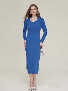 Women Long Dresses - 藍色 - 查看 4