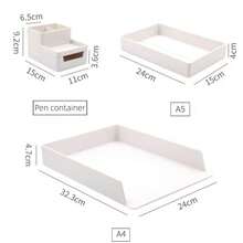 办公室抽拉式文件收纳盒A4收纳盒桌面塑料抽屉式文具架笔筒