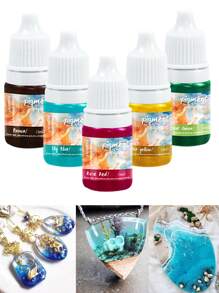 24 Colors Epoxy Resin Pigment Transparent UV Epoxy Resin Dye Liquid For UV Resin Coloring Resin Jewelry Making